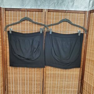 ☆ Bundle Lot of Two Joyspun Maternity Support Belly Bands Size 2XL L/XL Black